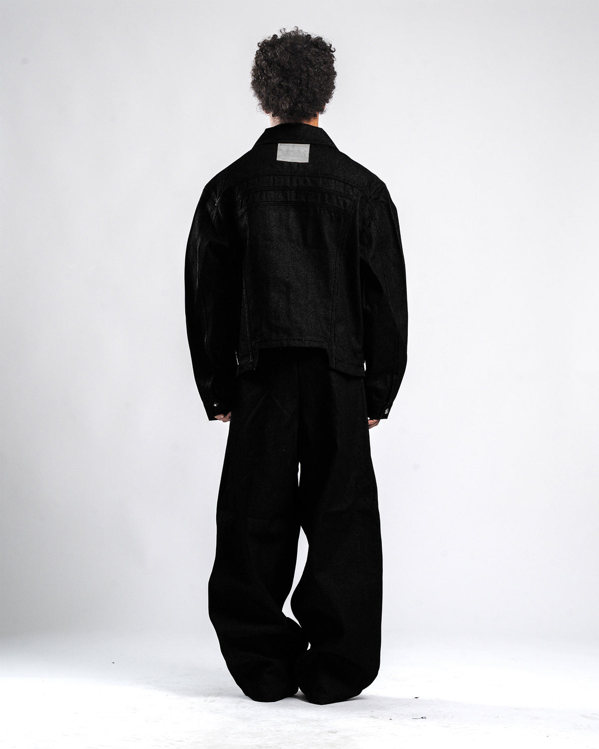 BLACK DENIM BALLOON JEANS [PREORDER]