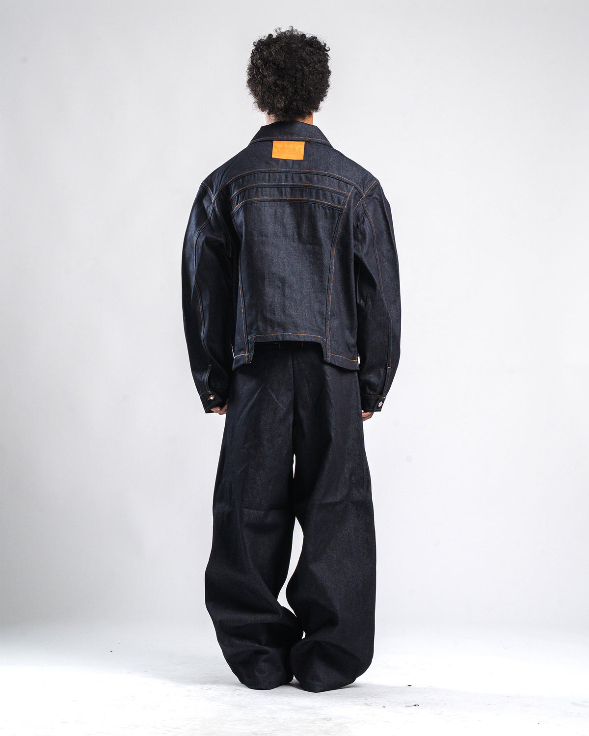 DARK INDIGO 14OZ RAW DENIM HOOKED JACKET - Karmine