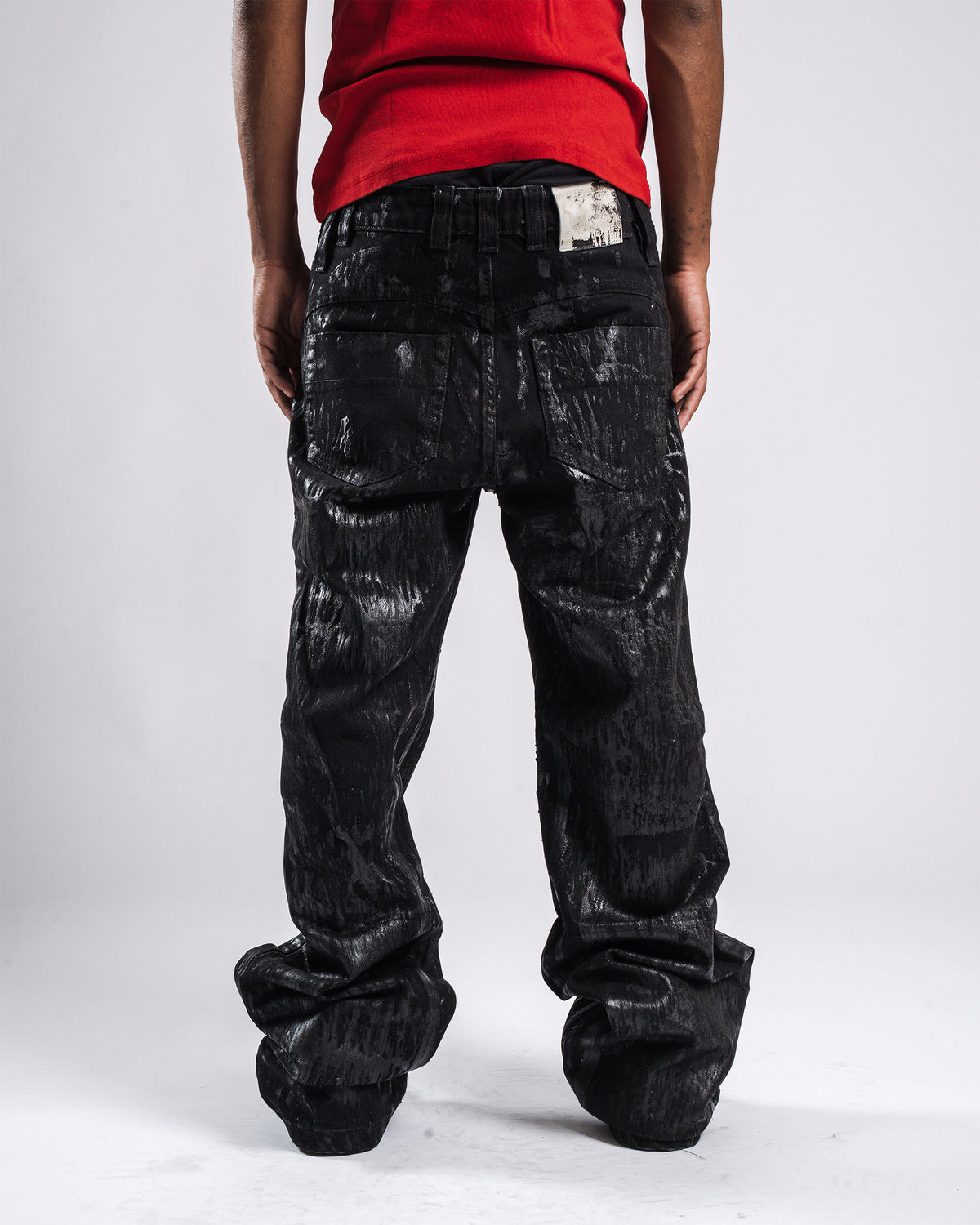 BLACK CRY WAXED DENIM