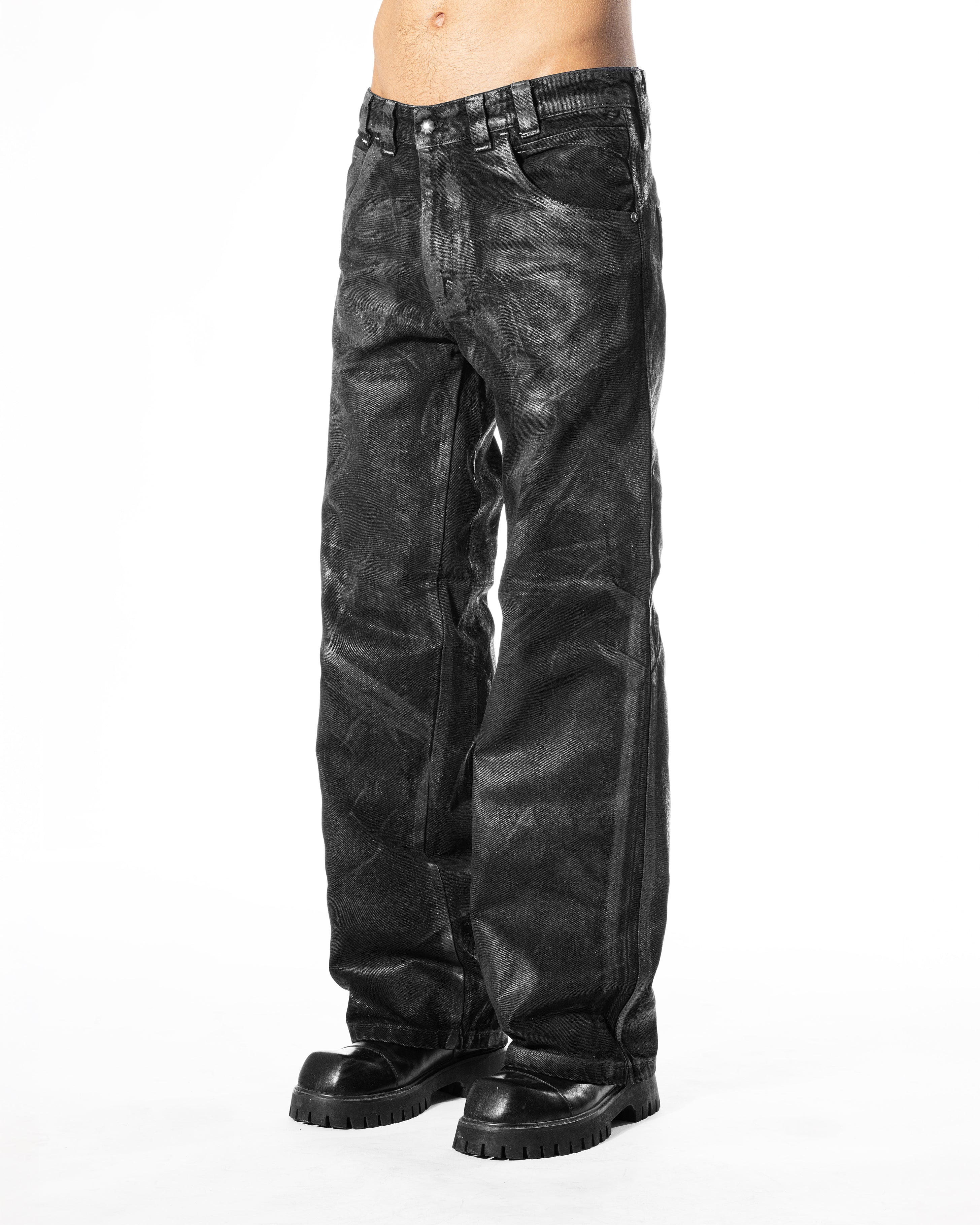 BLACK WAXED DENIM - Karmine