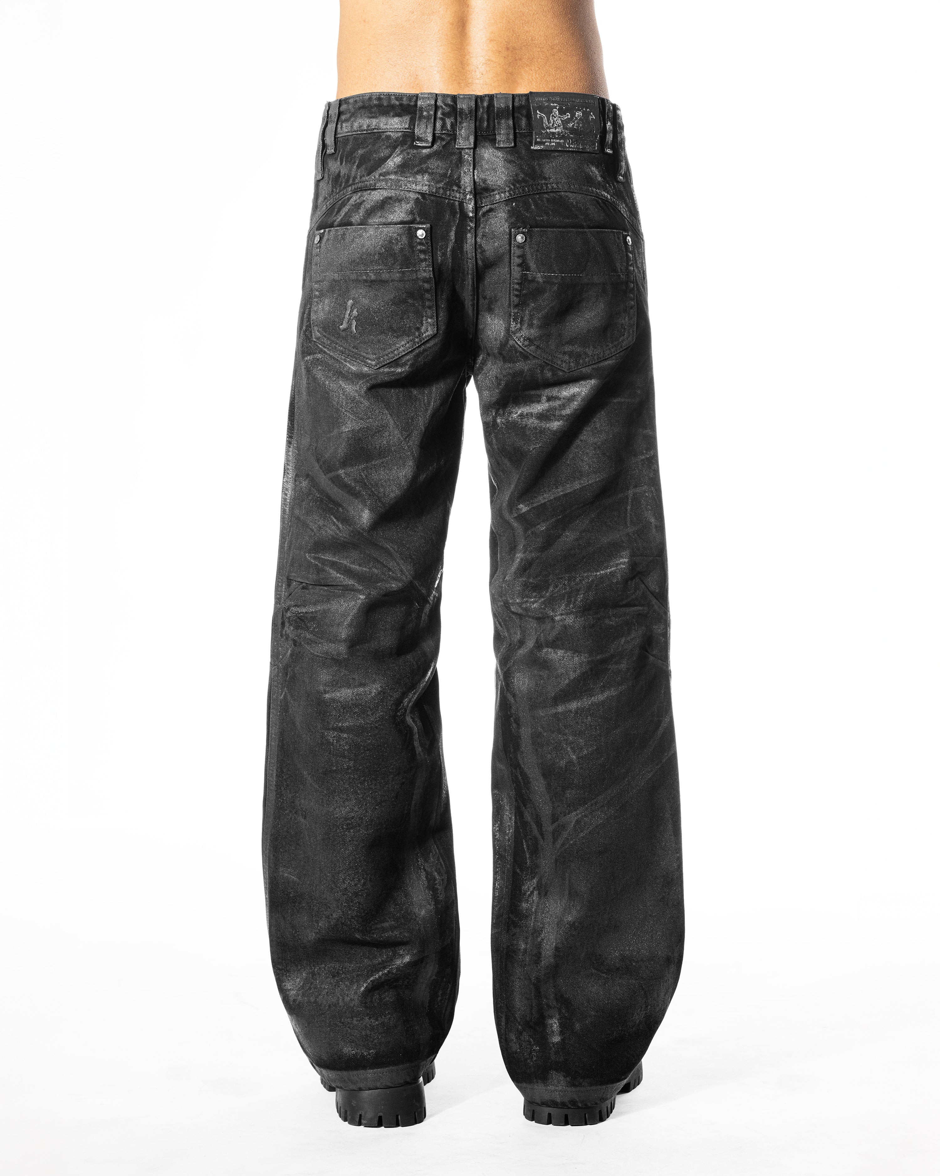 BLACK WAXED DENIM - Karmine