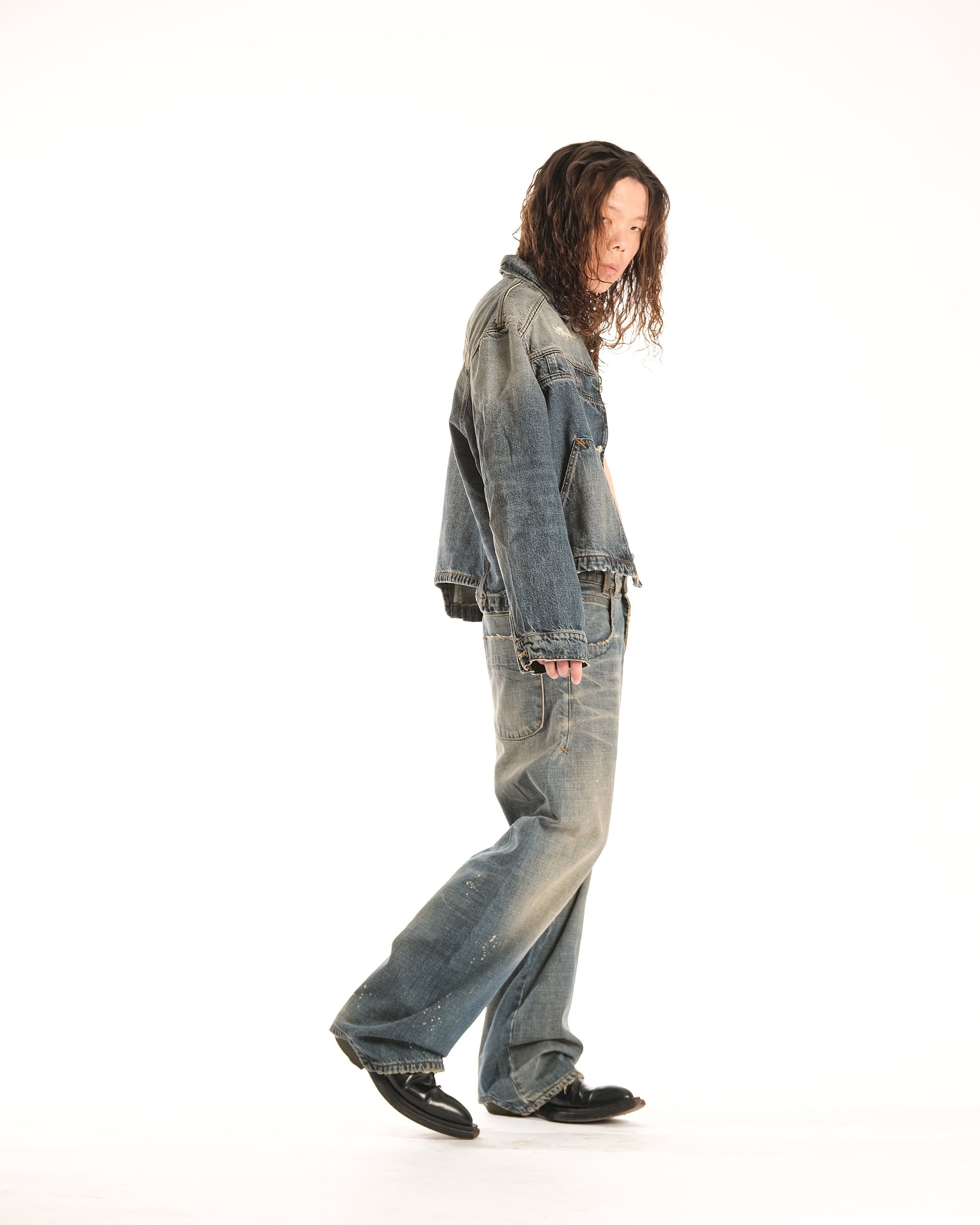 MINERAL WASH DENIM JACKET - Karmine
