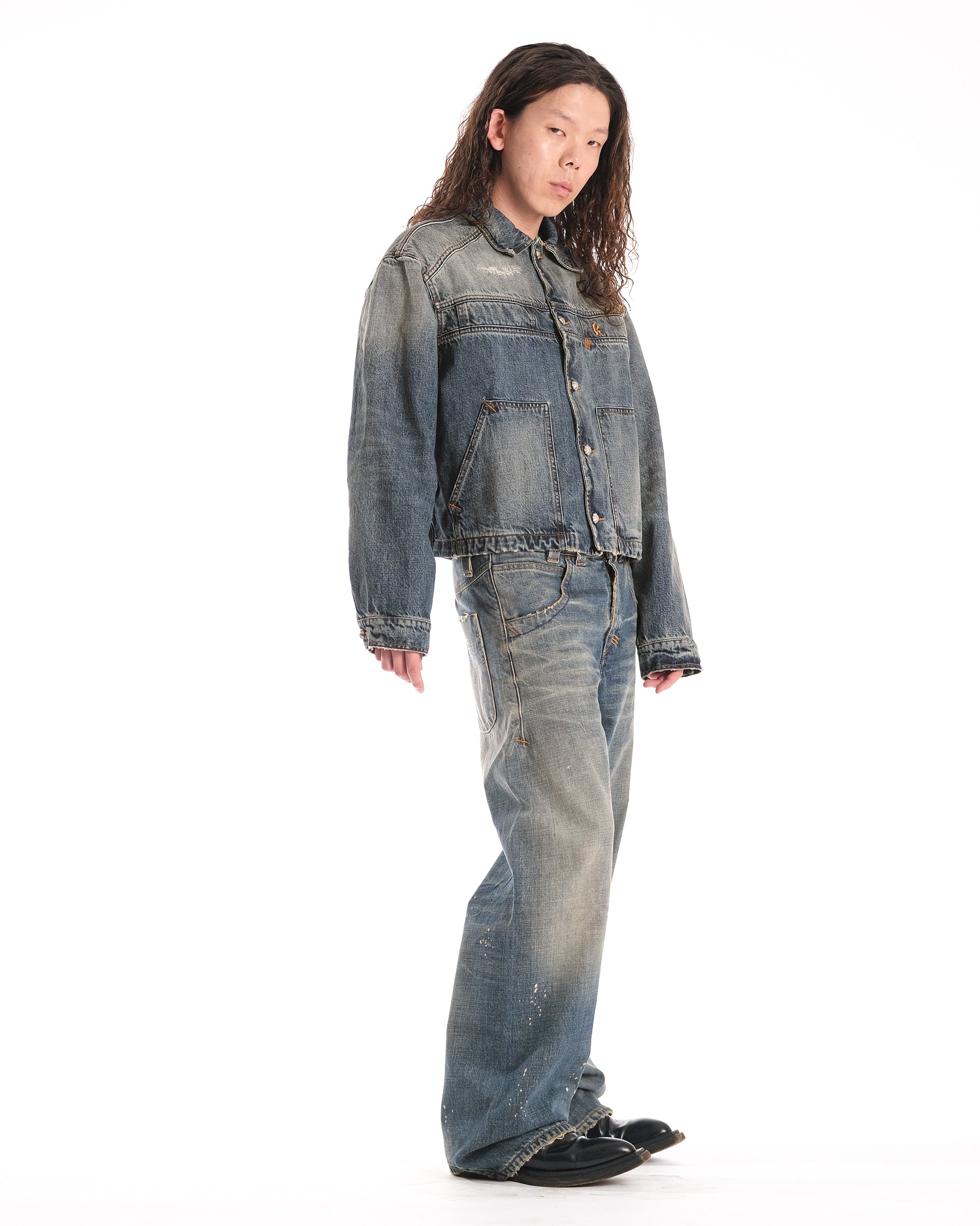 MINERAL WASH DENIM JACKET - Karmine