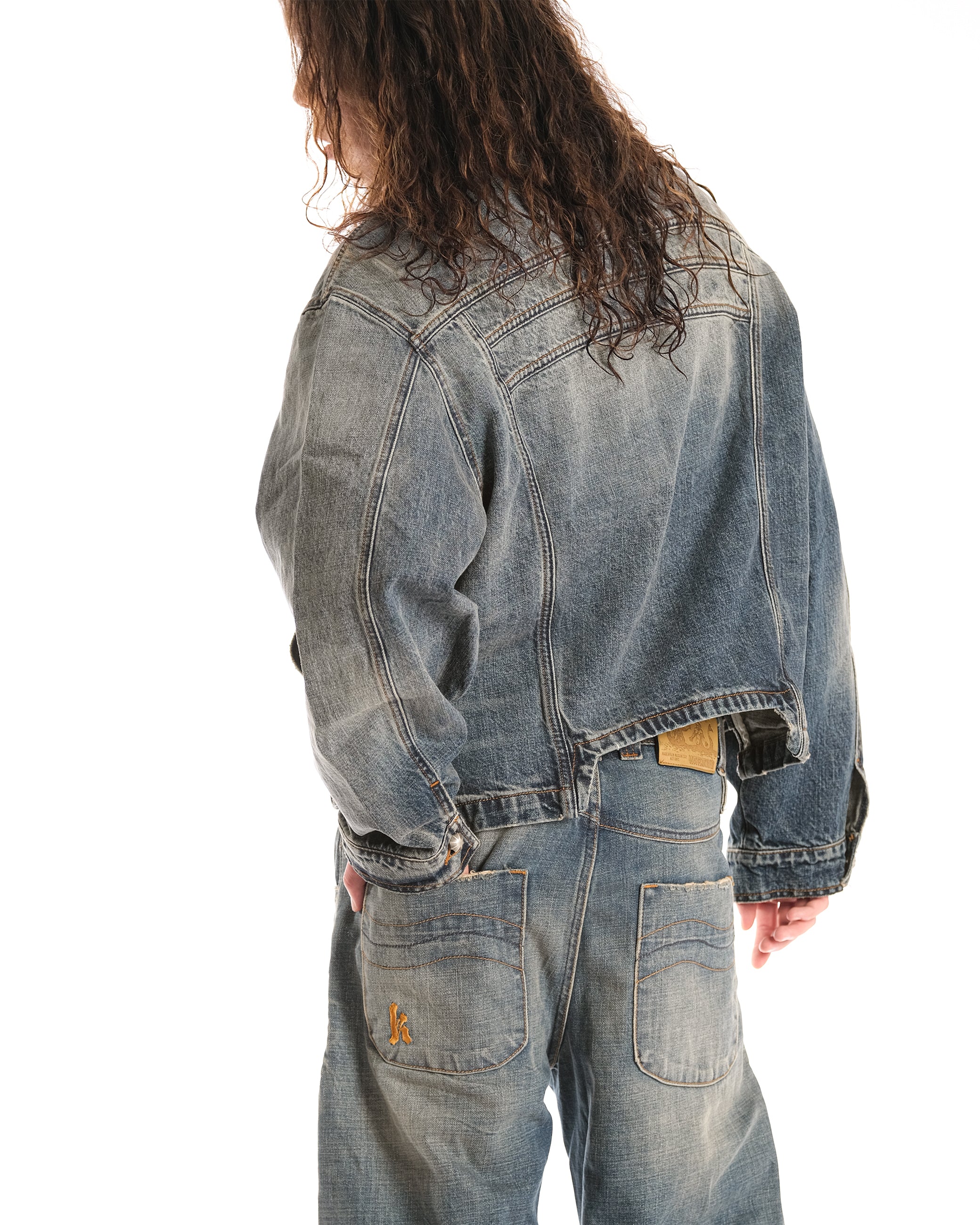MINERAL WASH DENIM JACKET - Karmine