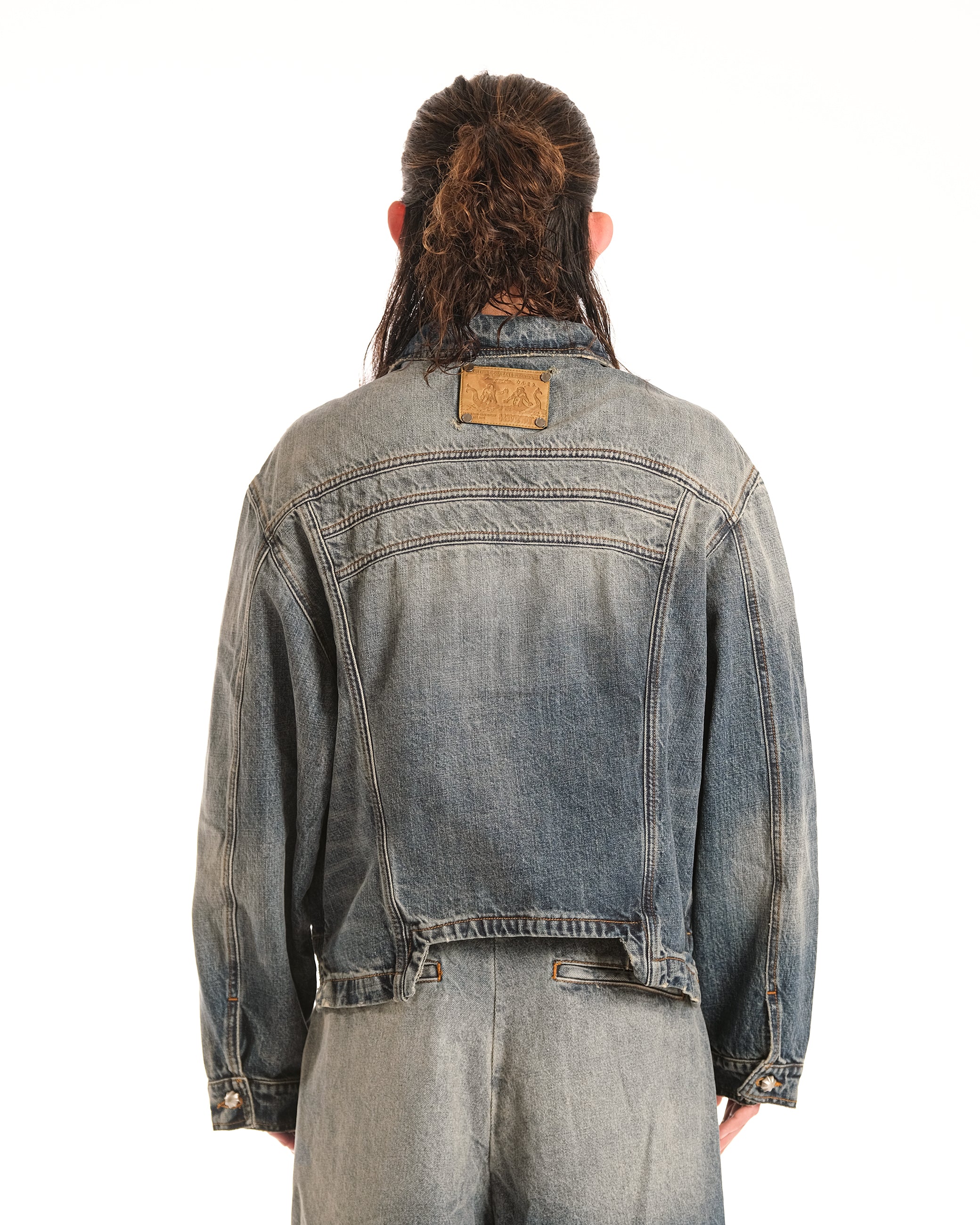 MINERAL WASH DENIM JACKET - Karmine