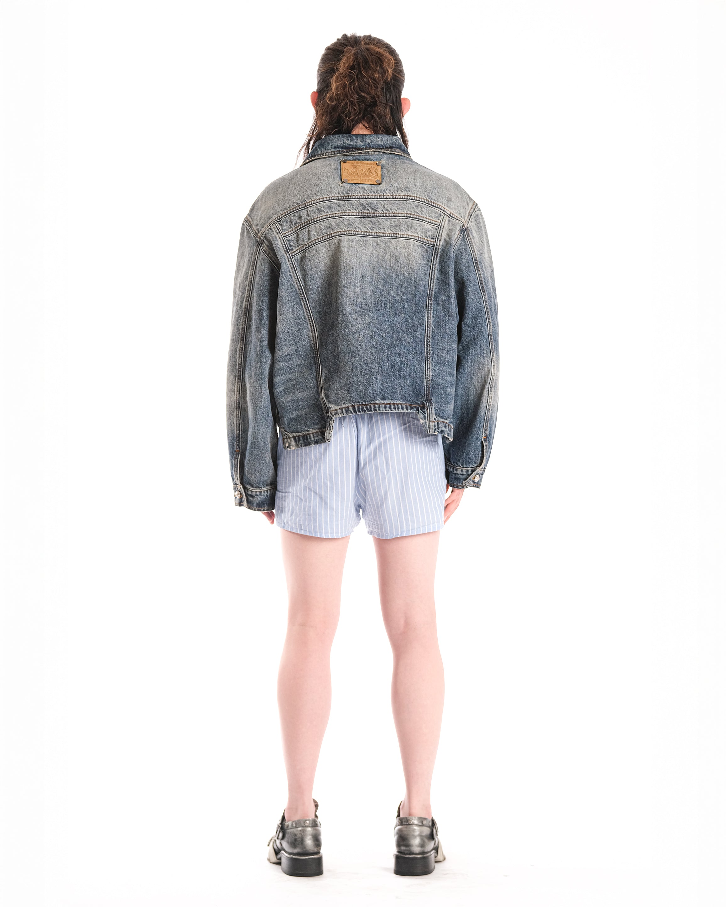 MINERAL WASH DENIM JACKET - Karmine