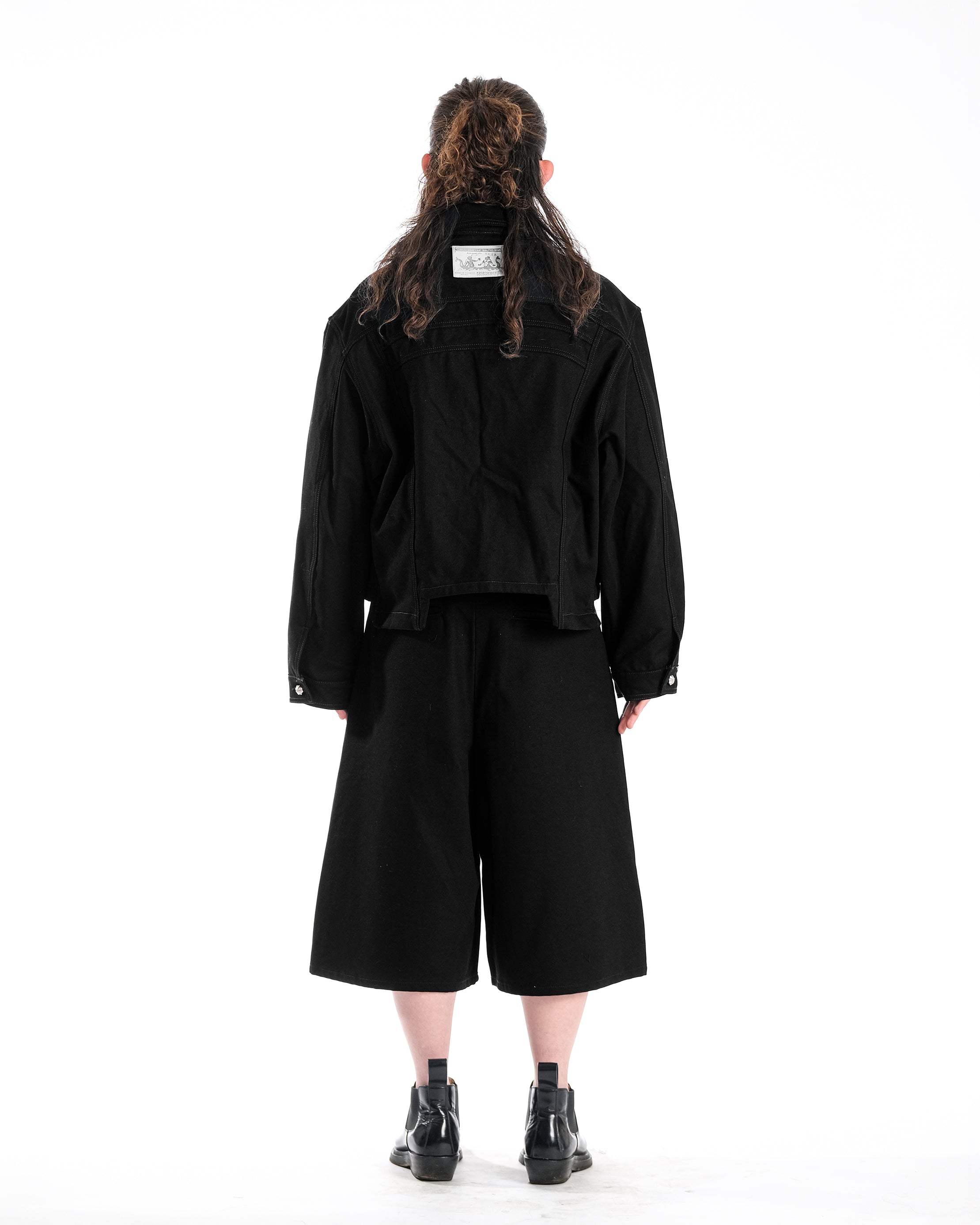 DOUBLE BLACK DENIM JACKET - Karmine