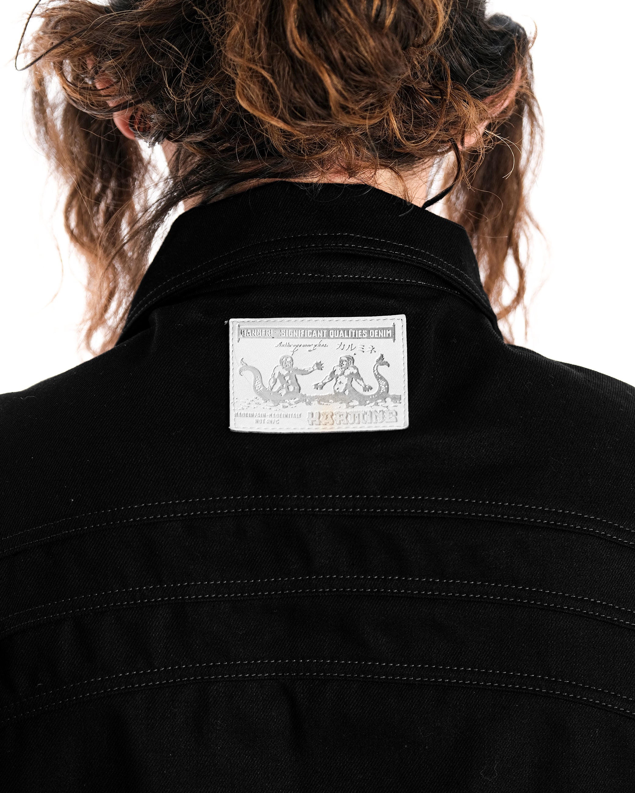 DOUBLE BLACK DENIM JACKET - Karmine
