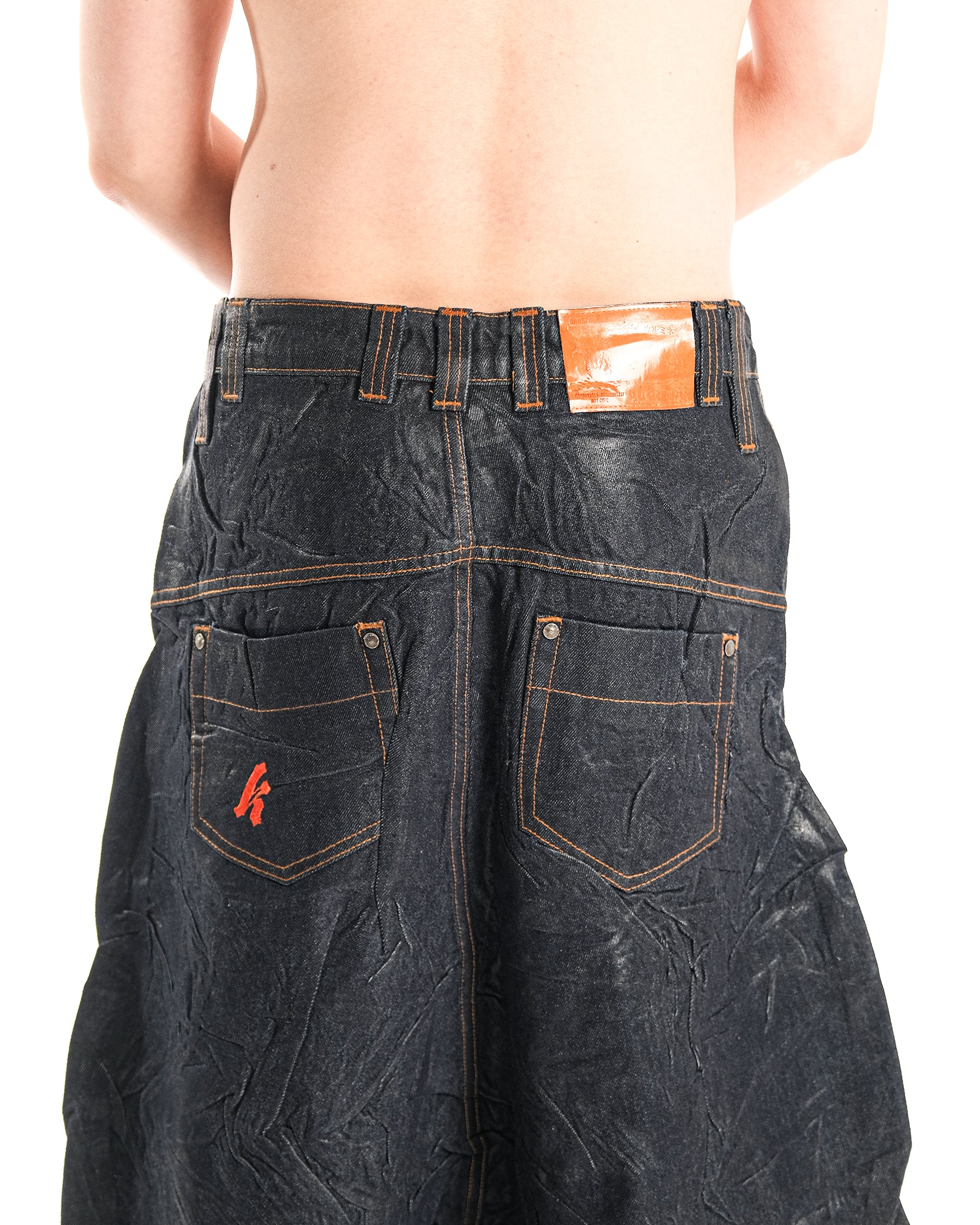 WIDE SHORT COMPRESSED DENIM BLUE – Karmine