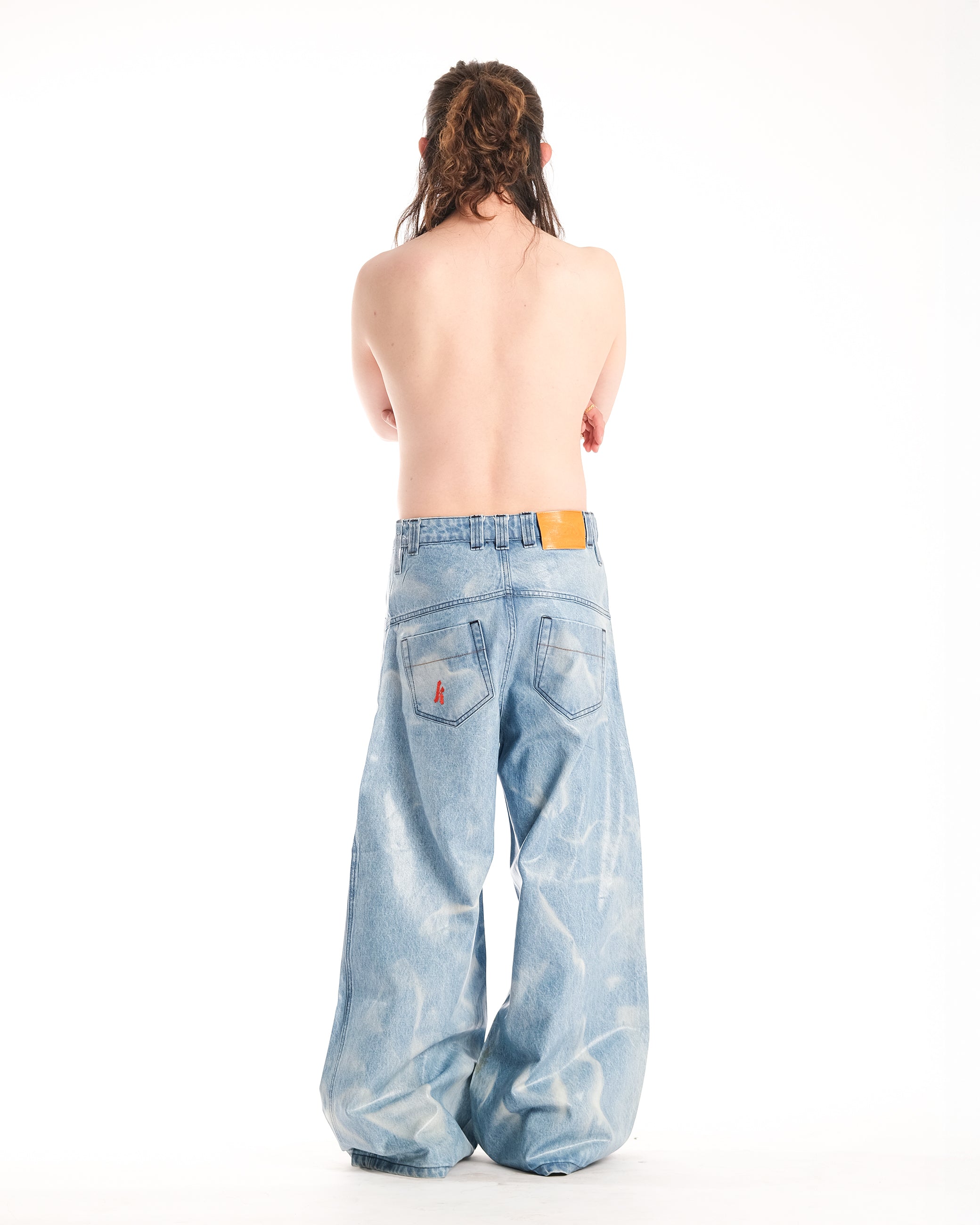 WIDE STRAIGHT SKY LUCYD DENIM - Karmine