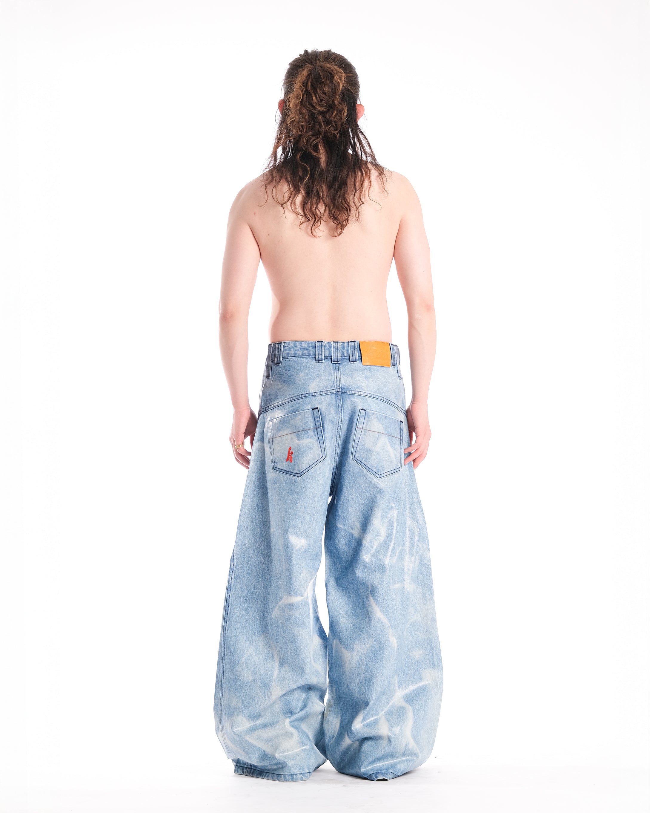 WIDE STRAIGHT SKY LUCYD DENIM - Karmine