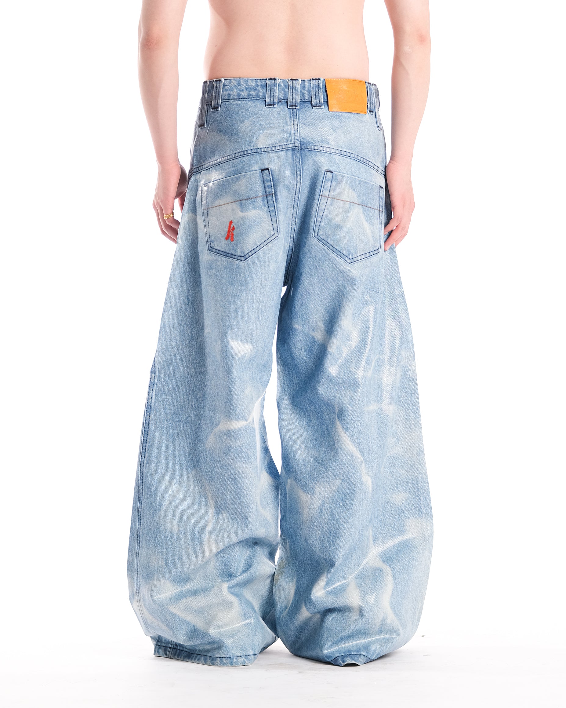 WIDE STRAIGHT SKY LUCYD DENIM - Karmine