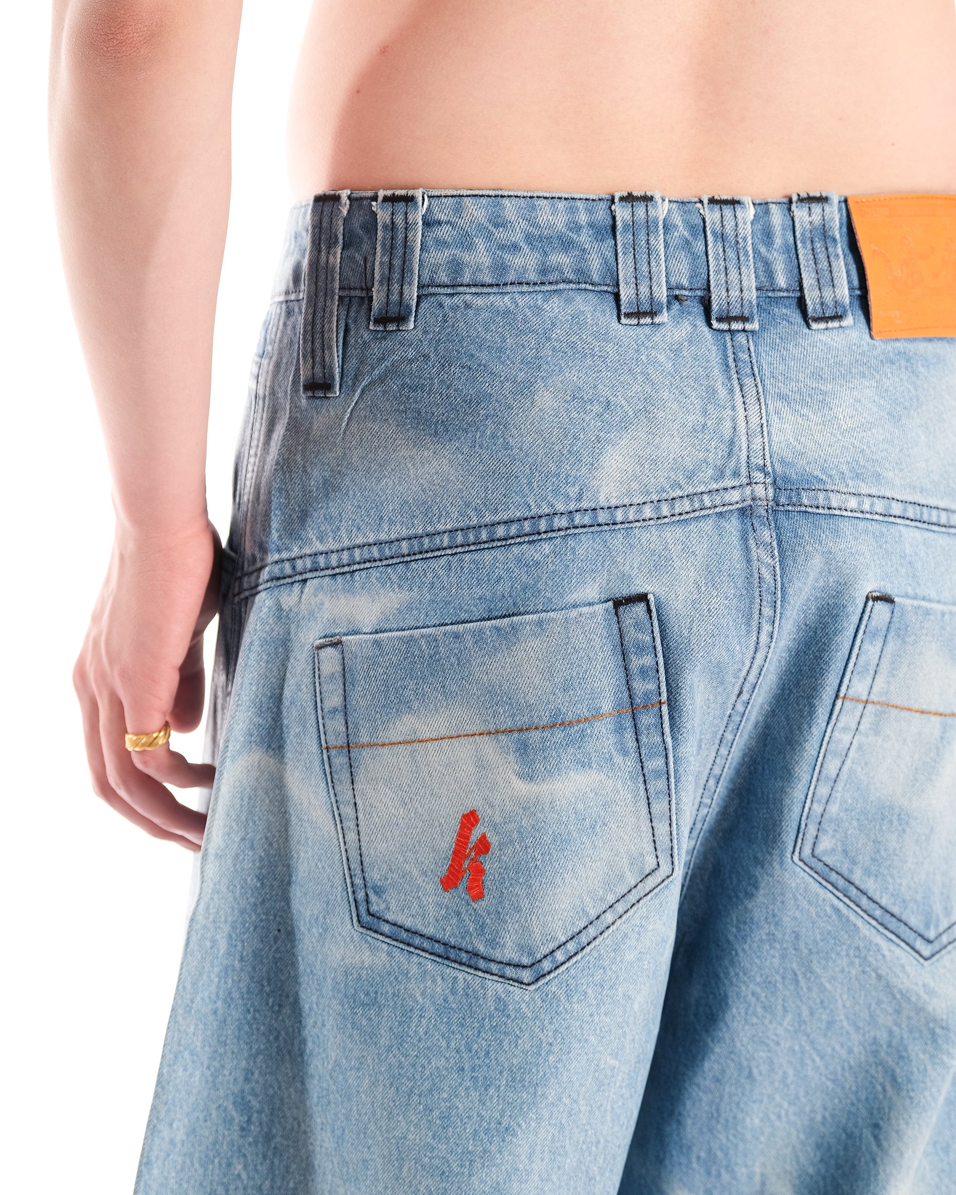 WIDE STRAIGHT SKY LUCYD DENIM - Karmine