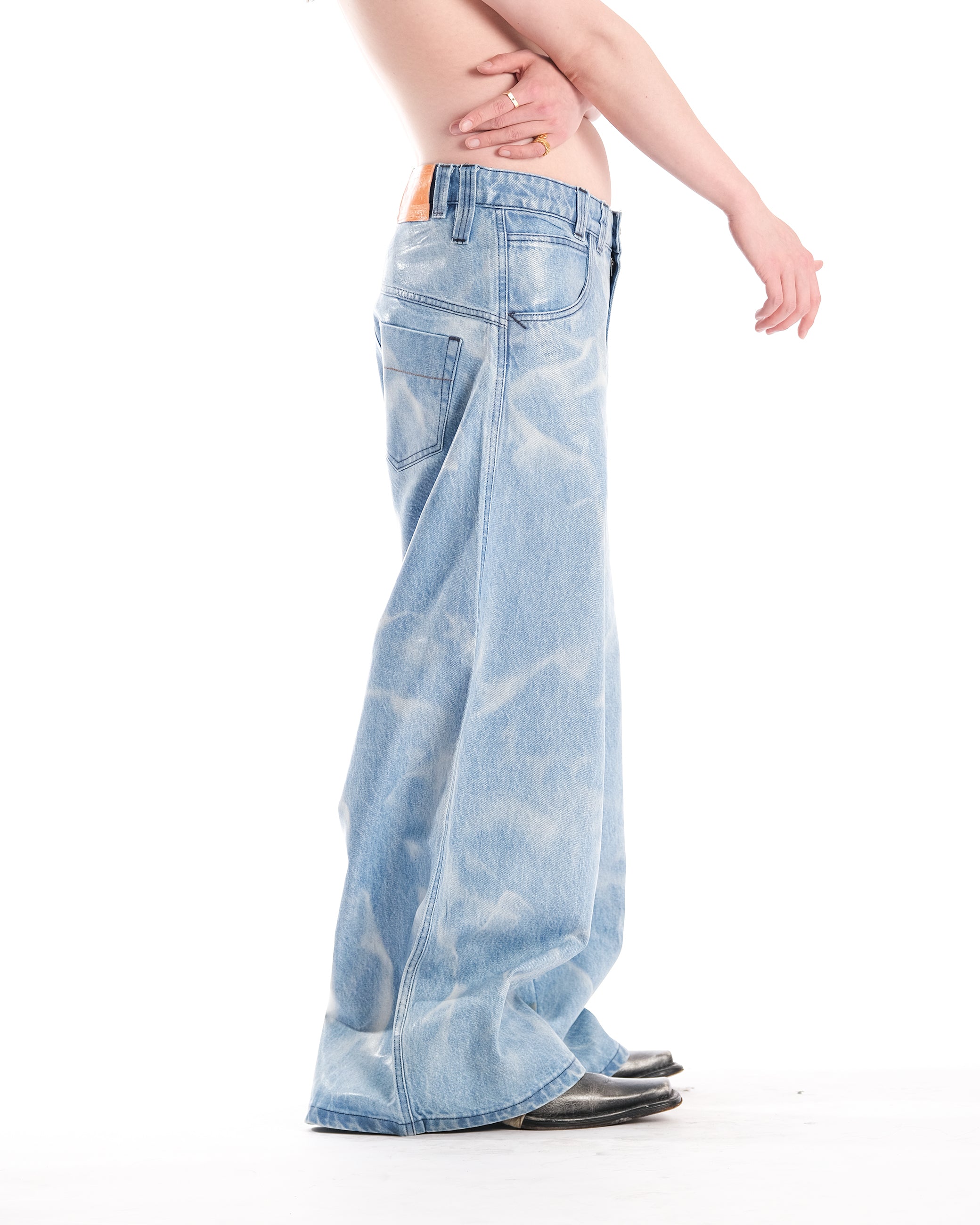 WIDE STRAIGHT SKY LUCYD DENIM - Karmine