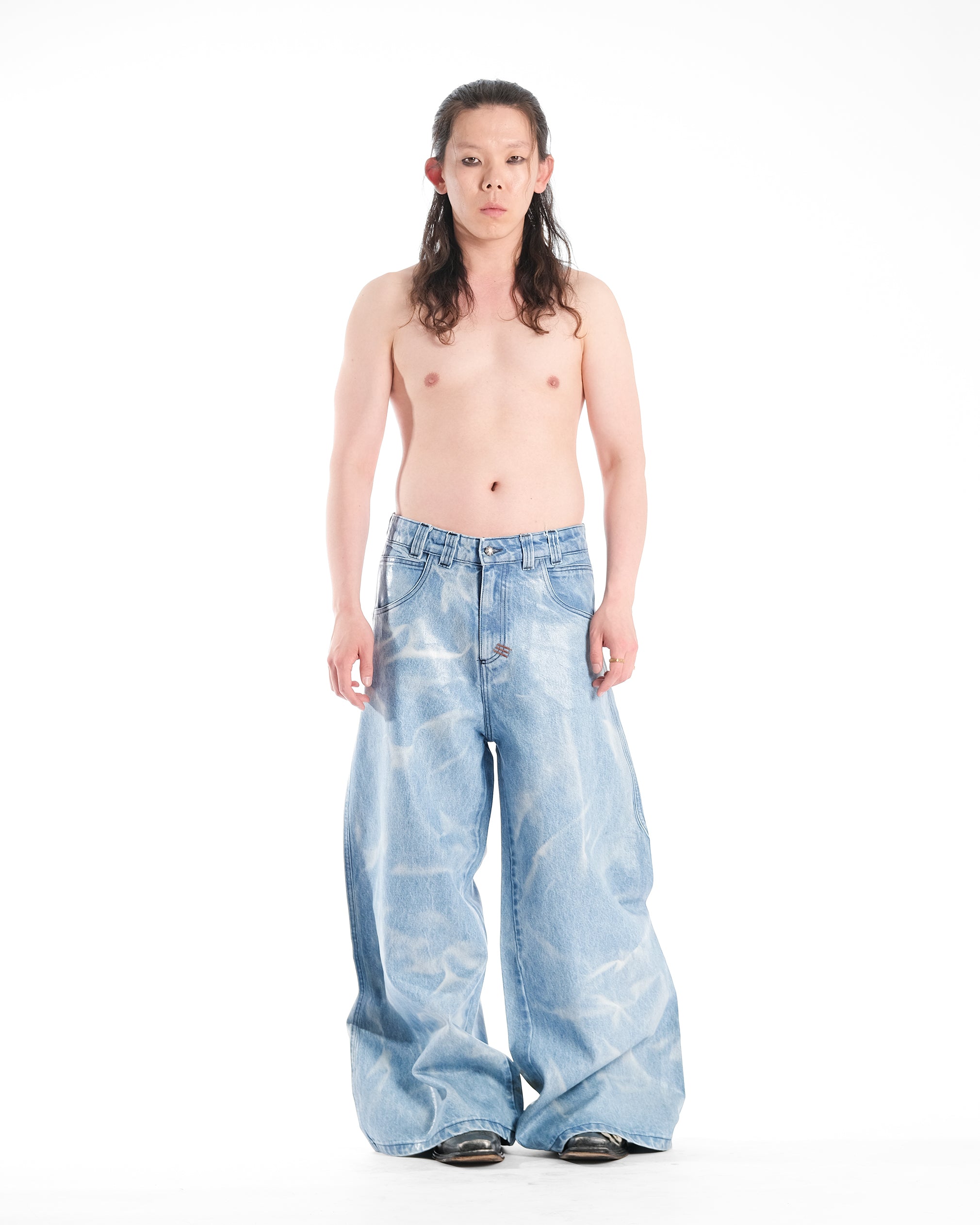 WIDE STRAIGHT SKY LUCYD DENIM - Karmine
