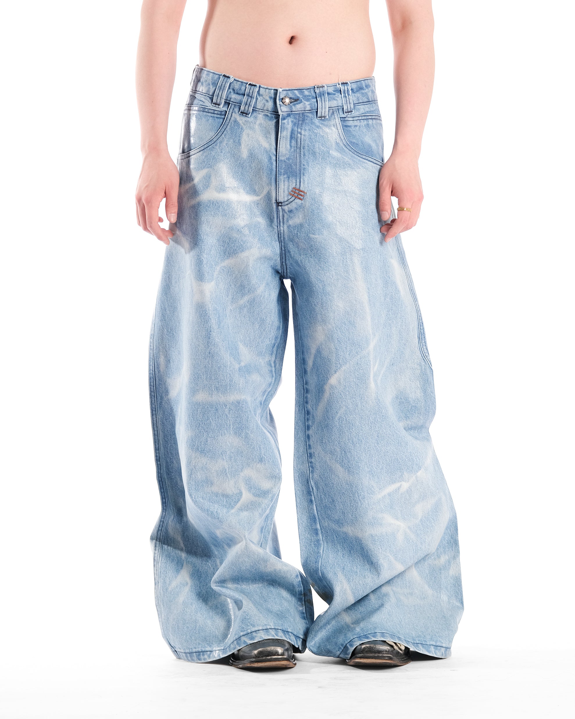 WIDE STRAIGHT SKY LUCYD DENIM - Karmine