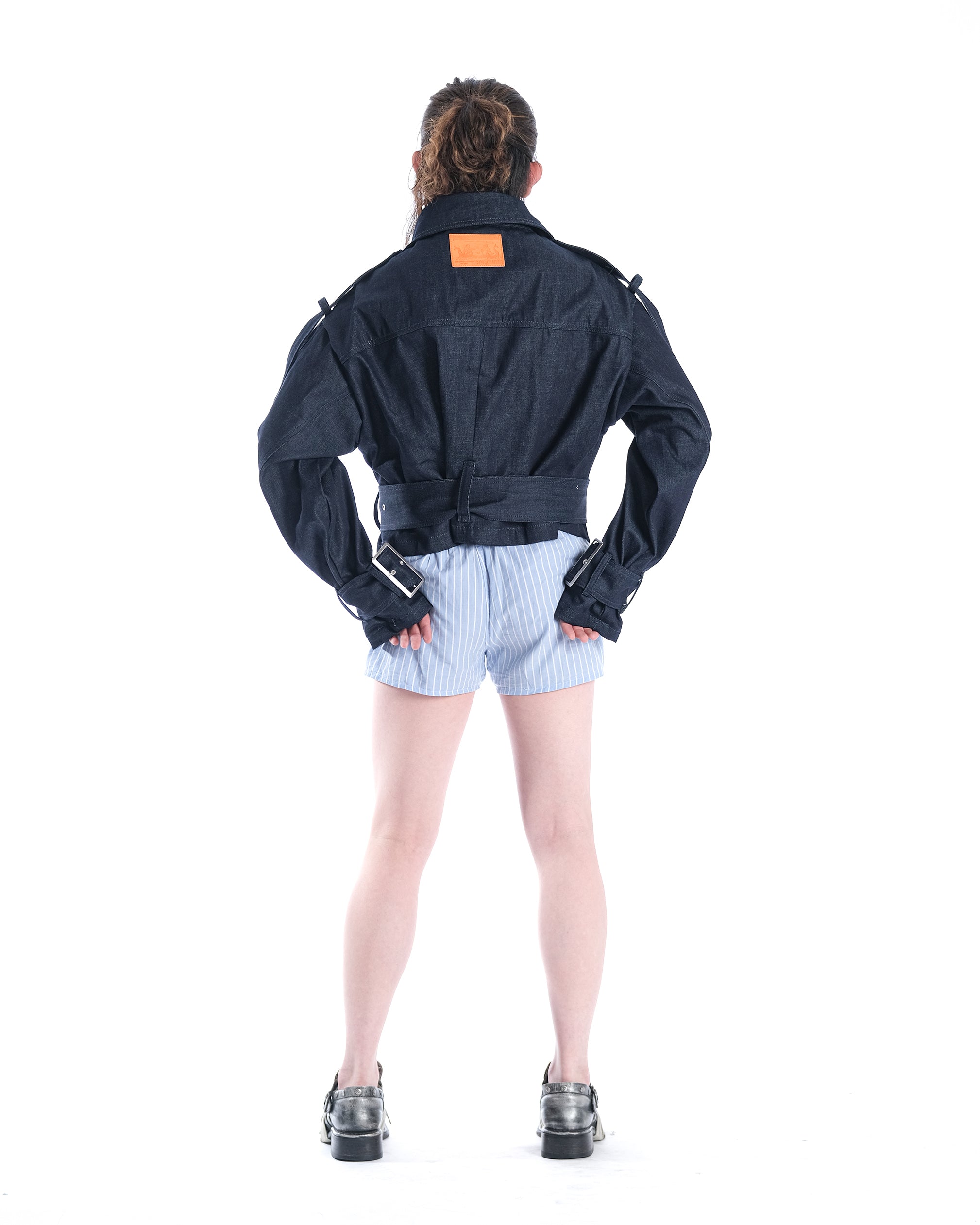 DENIM CROPPED TRENCH - Karmine