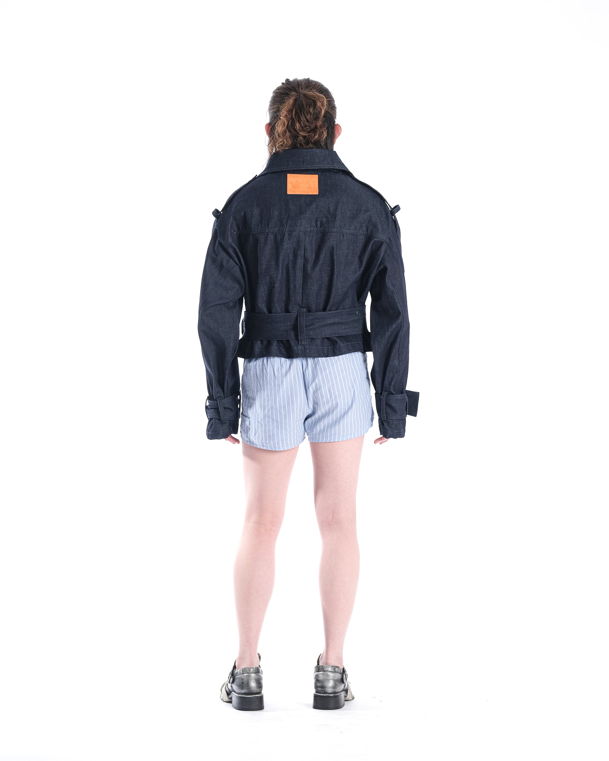 DENIM CROPPED TRENCH - Karmine