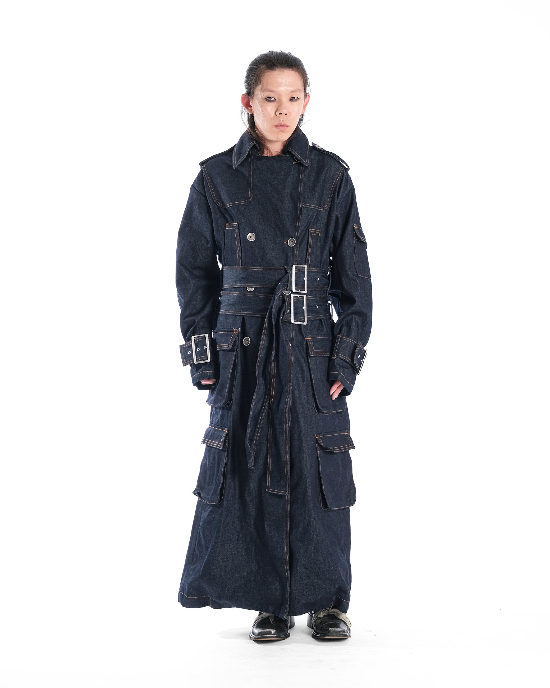 CARGO DENIM TRENCH - Karmine