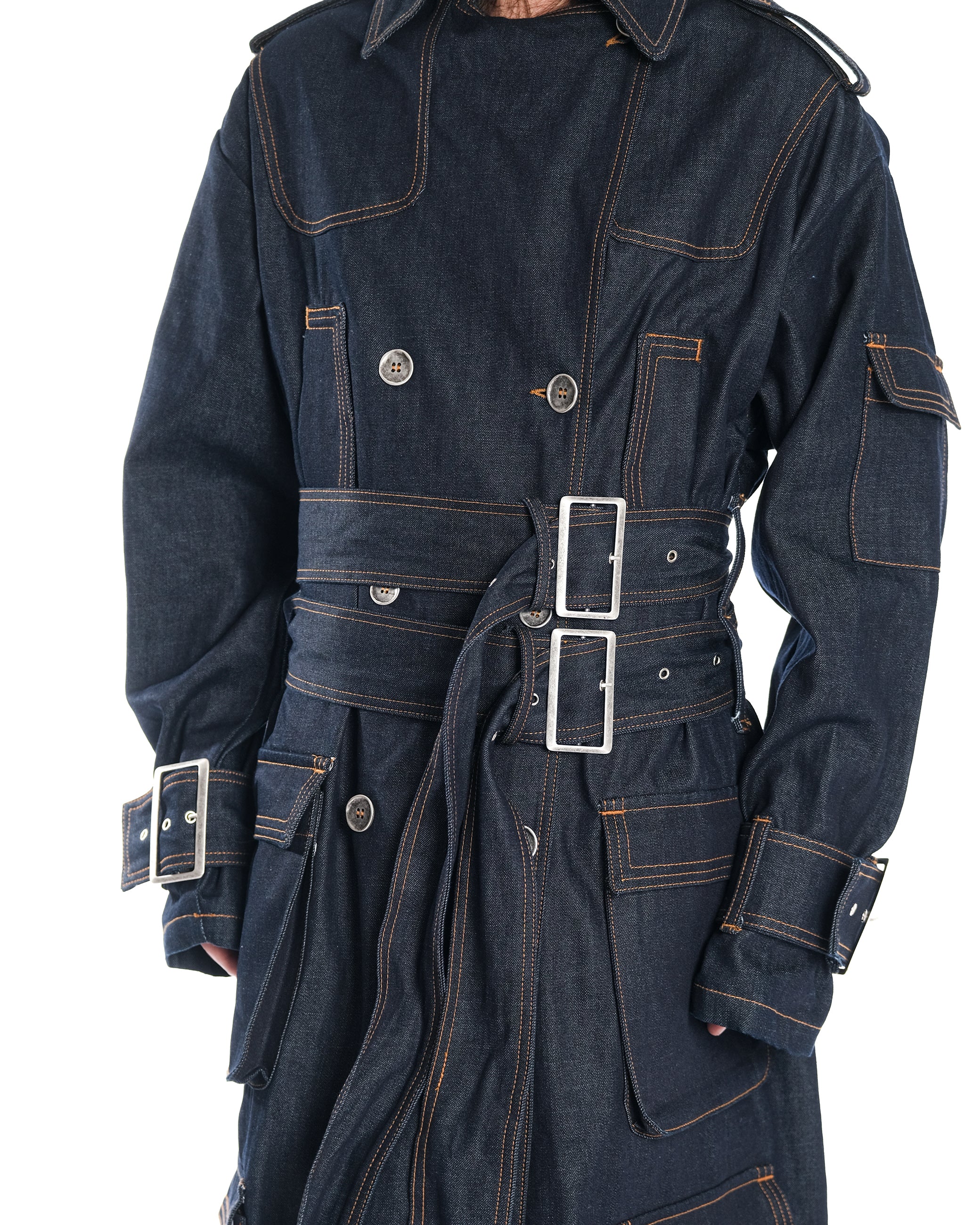CARGO DENIM TRENCH - Karmine