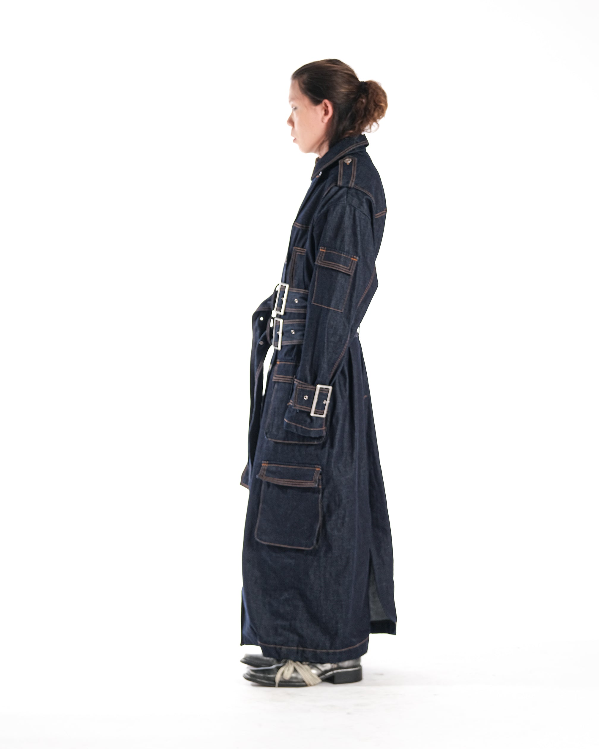 CARGO DENIM TRENCH - Karmine