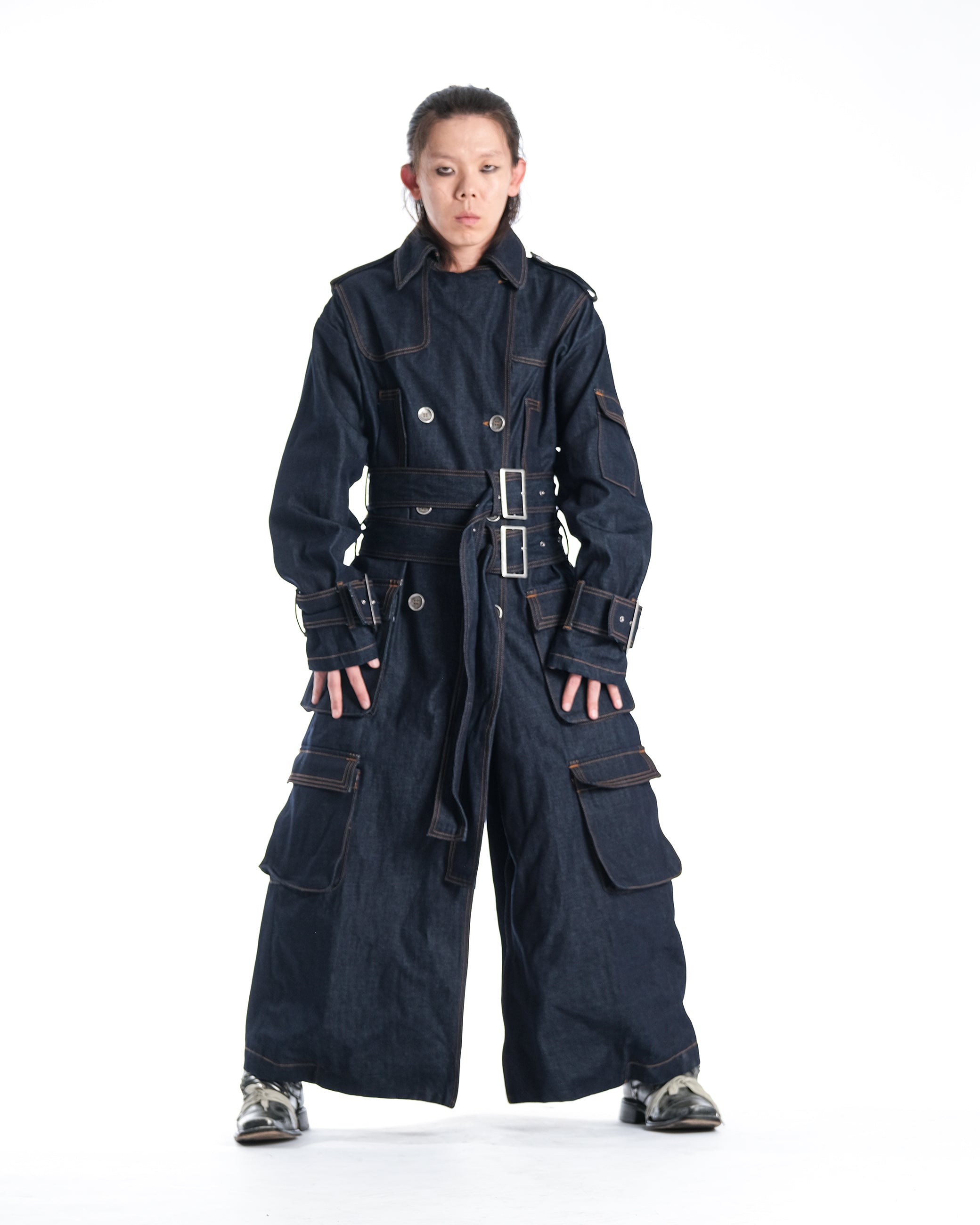 CARGO DENIM TRENCH - Karmine