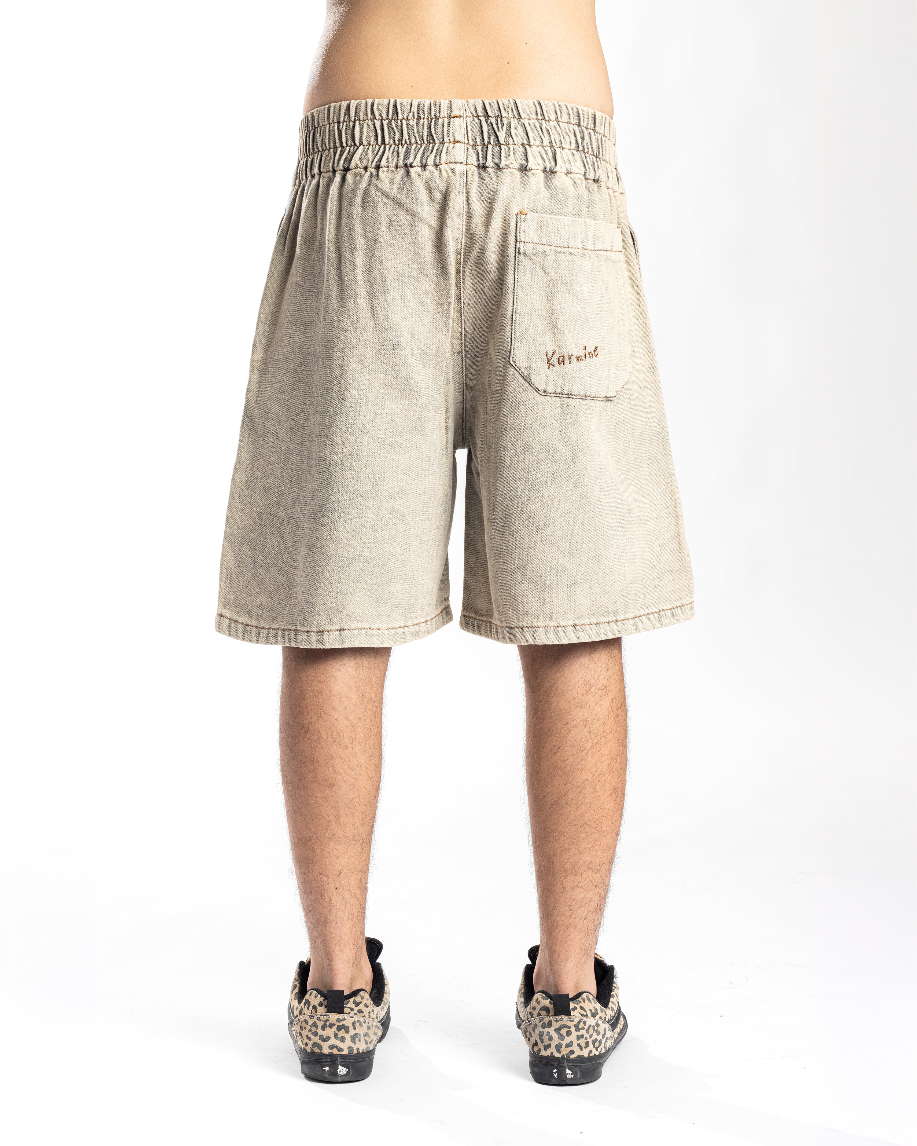 SS35 DENIM SHORTS - SAND