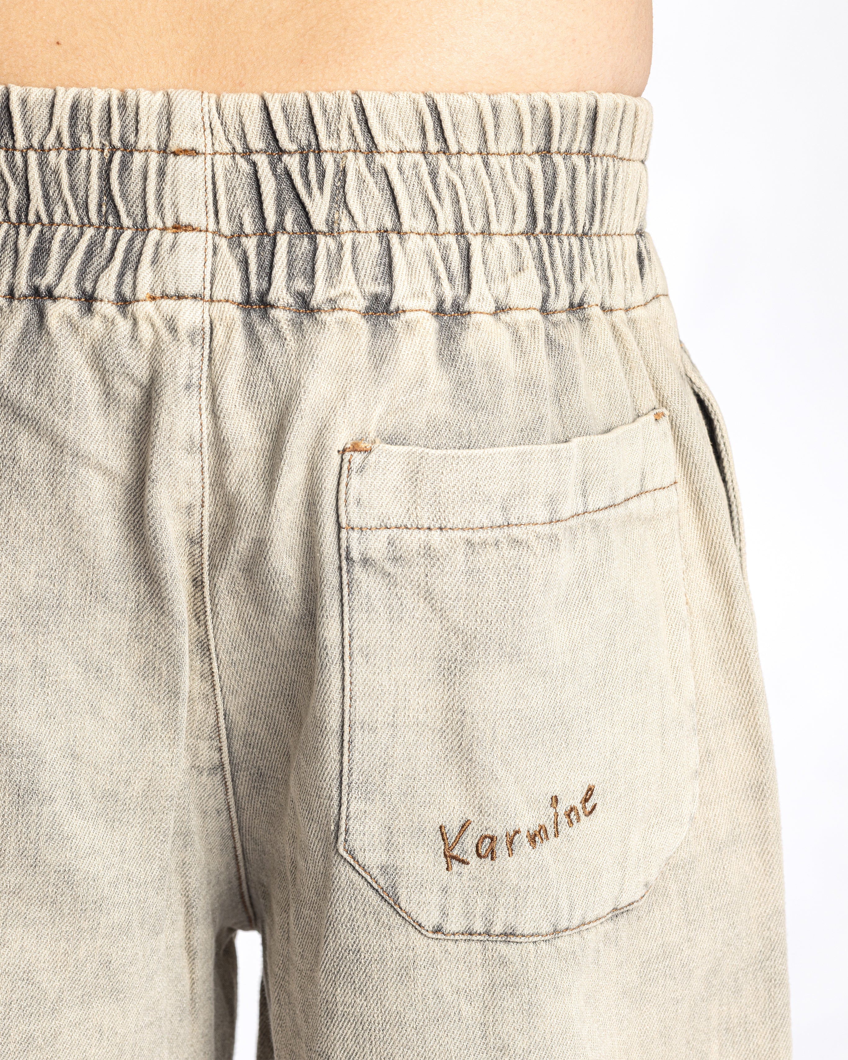 SS35 DENIM SHORTS - SAND