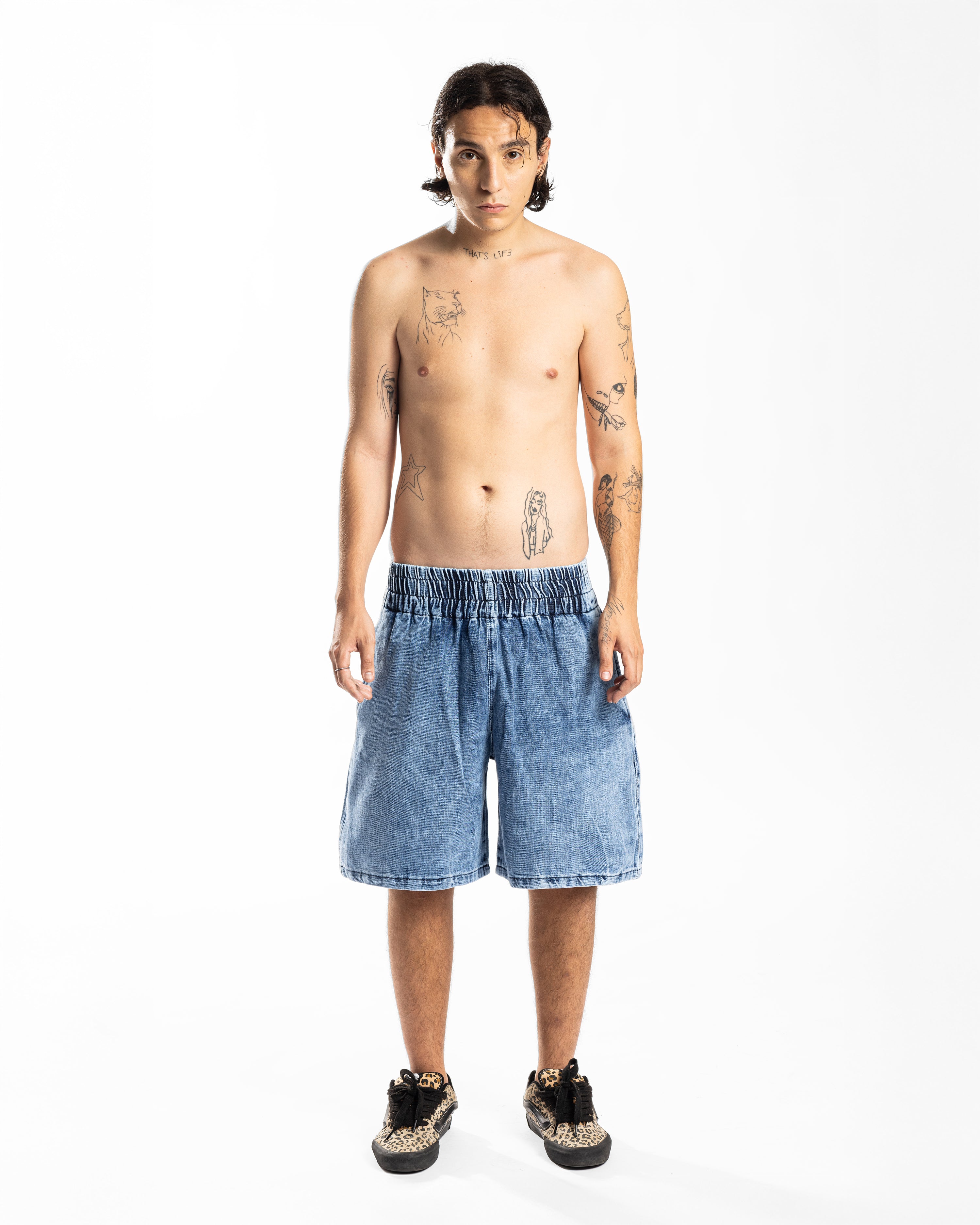 DENIM SHORTS - BLUE