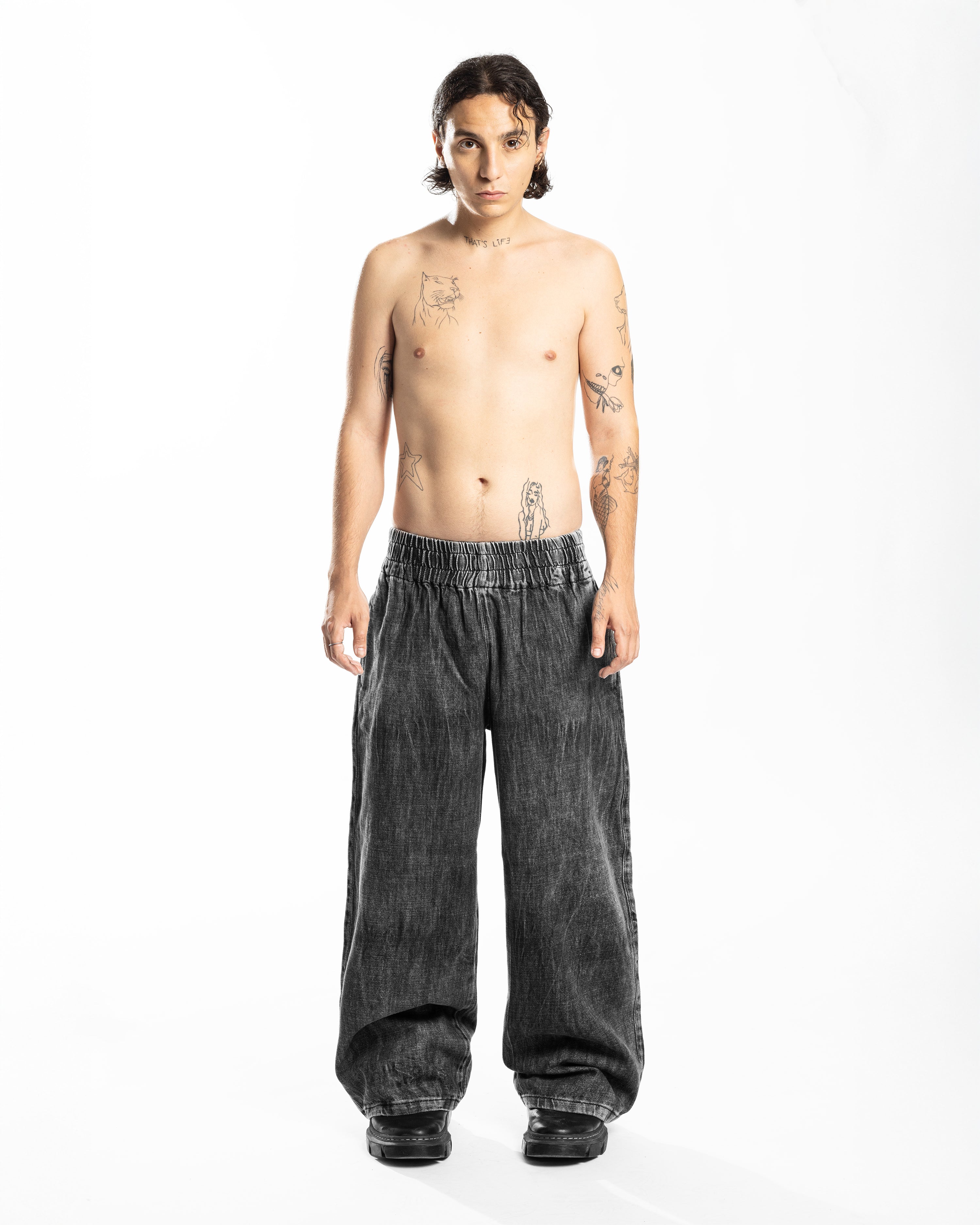JEANS WIDE LEG – BLACK