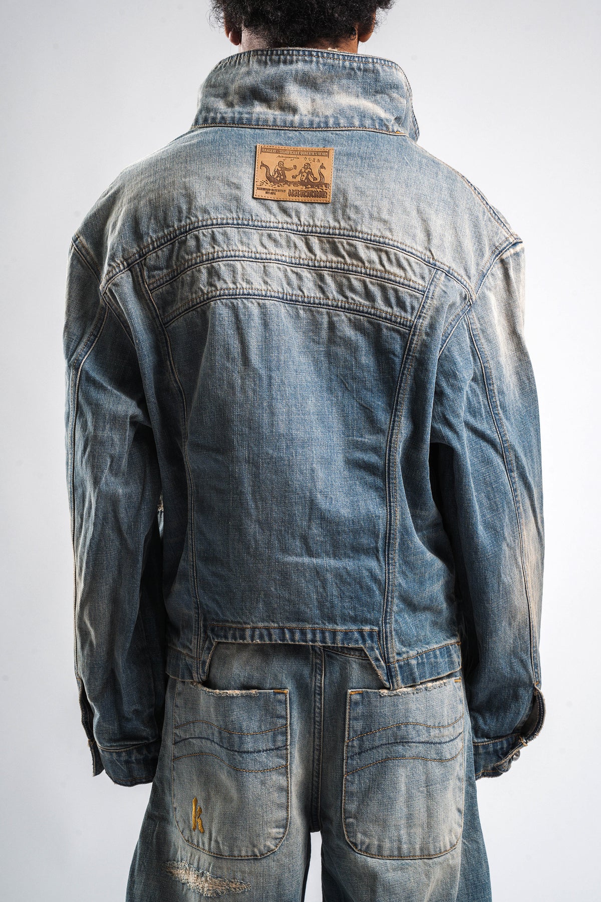 MINERAL WASH DENIM JACKET - Karmine