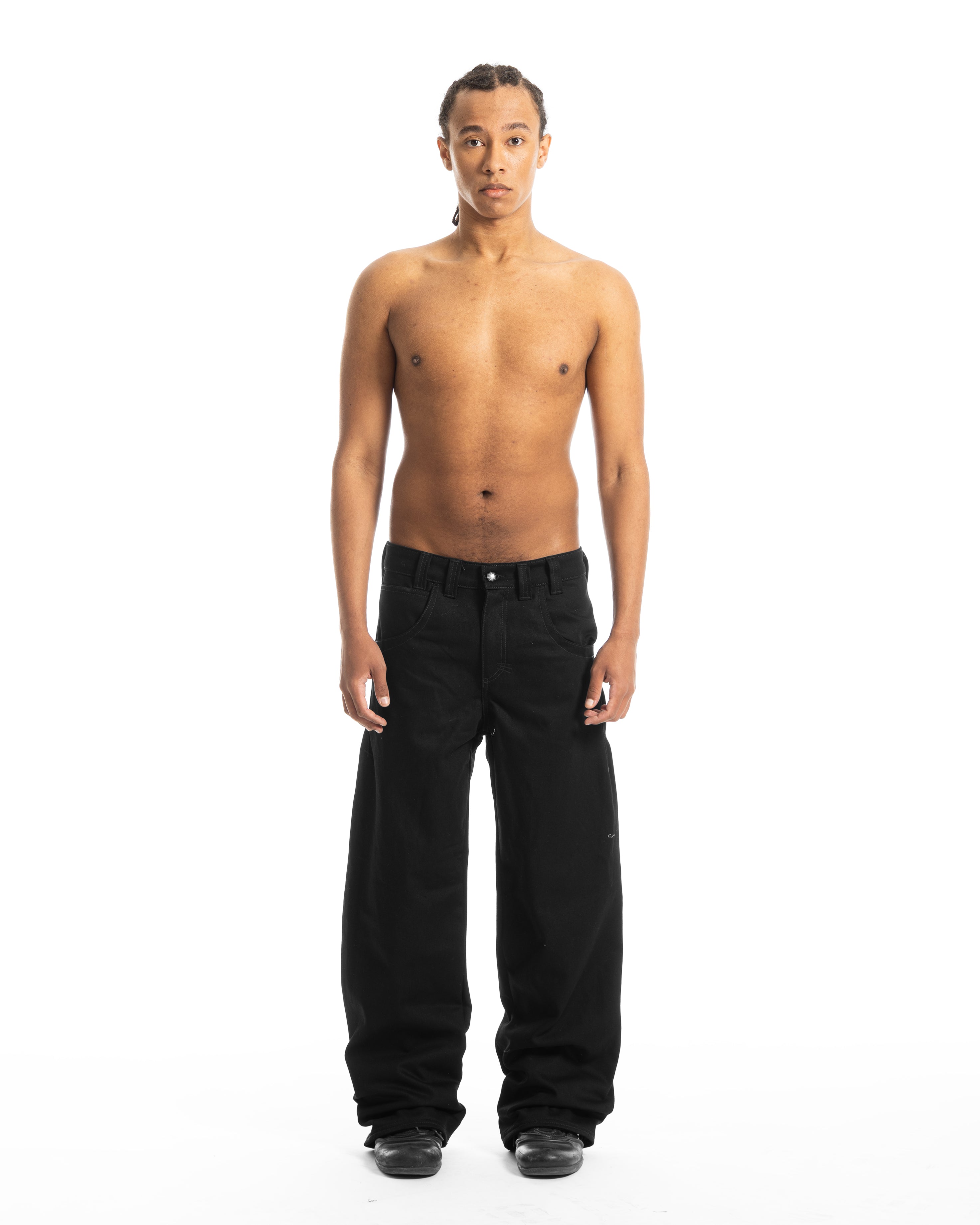 TAILWARD//DOUBLE BLACK RAW DENIM JEANS - Karmine