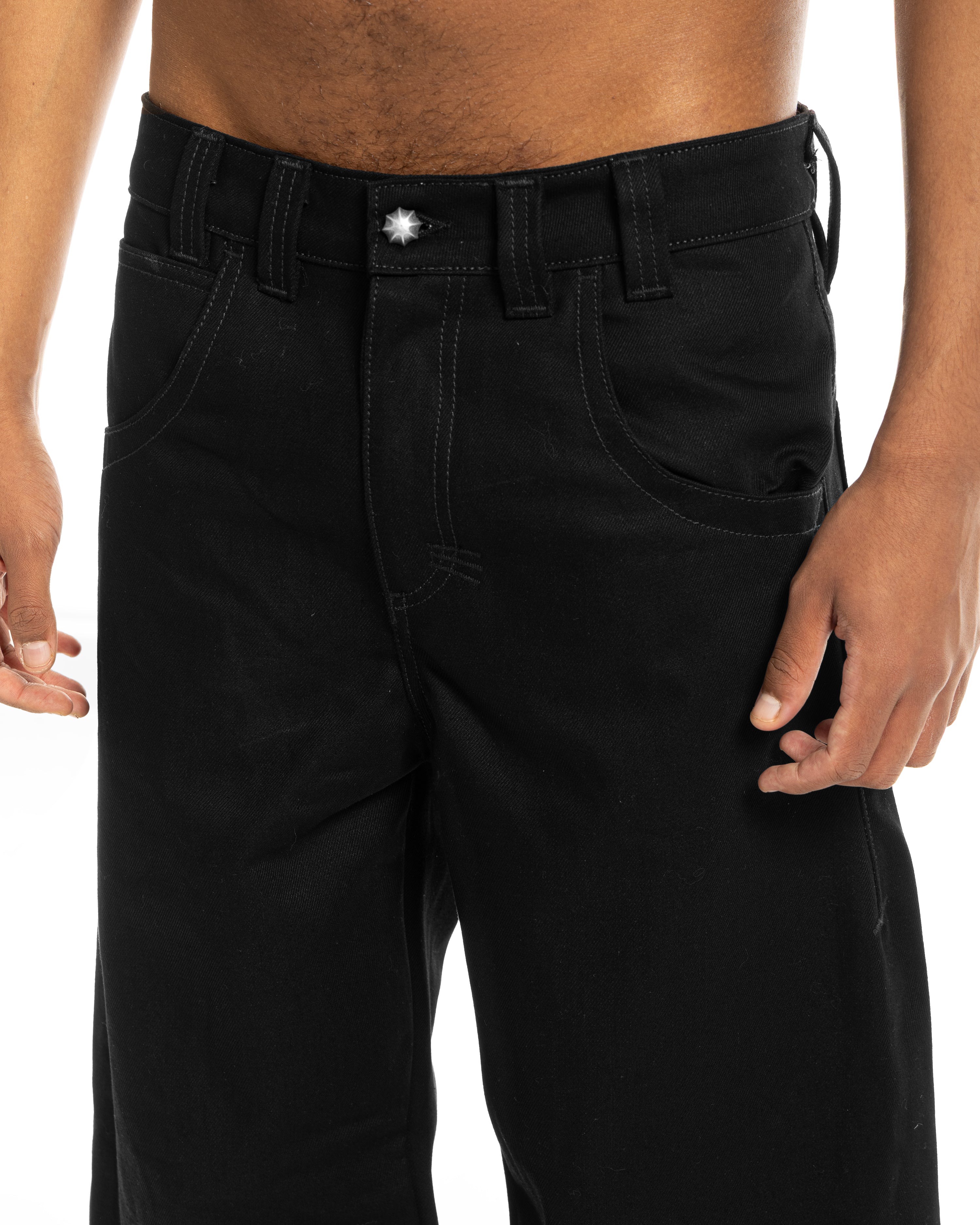 TAILWARD//DOUBLE BLACK RAW DENIM JEANS - Karmine