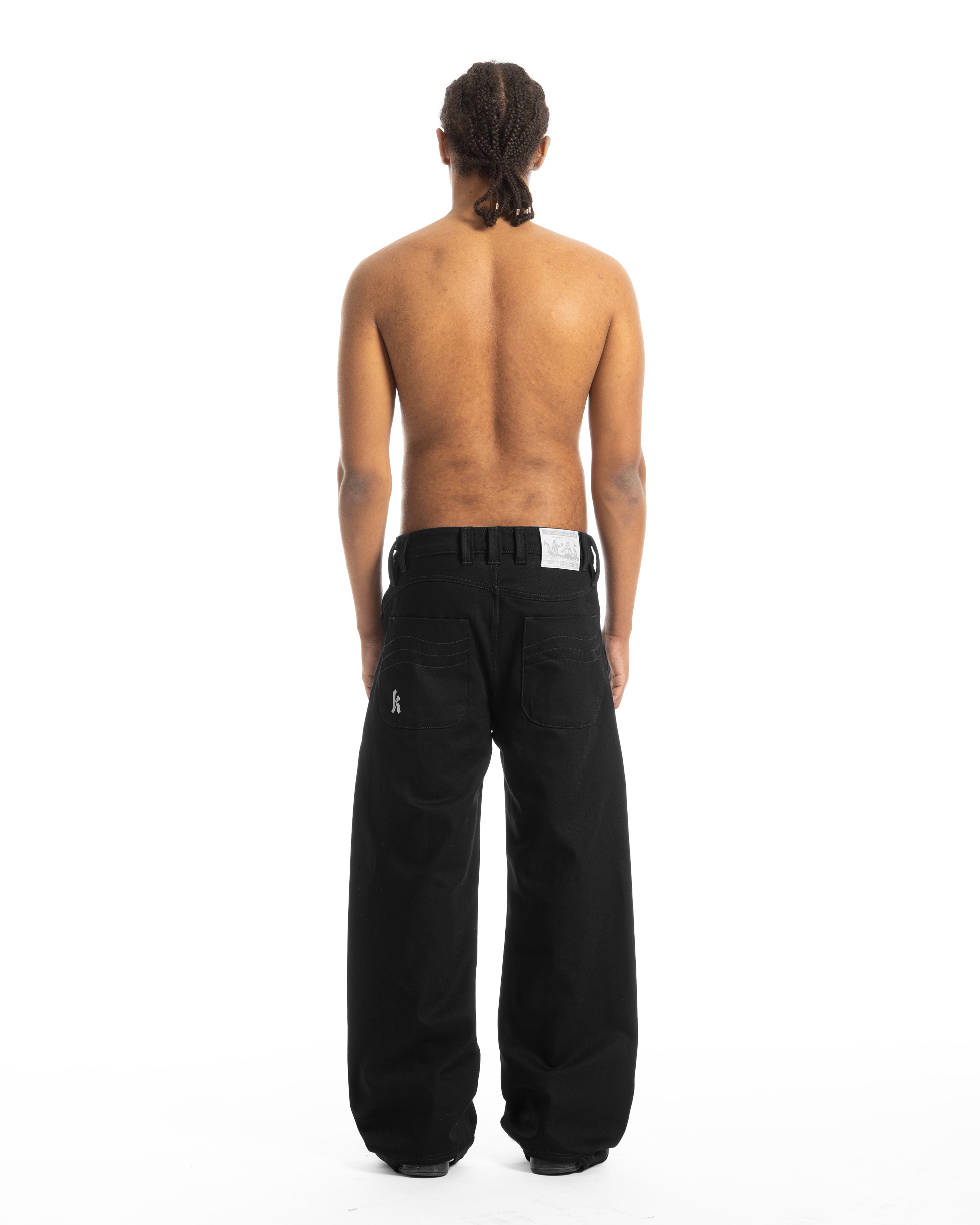 TAILWARD//DOUBLE BLACK RAW DENIM JEANS - Karmine