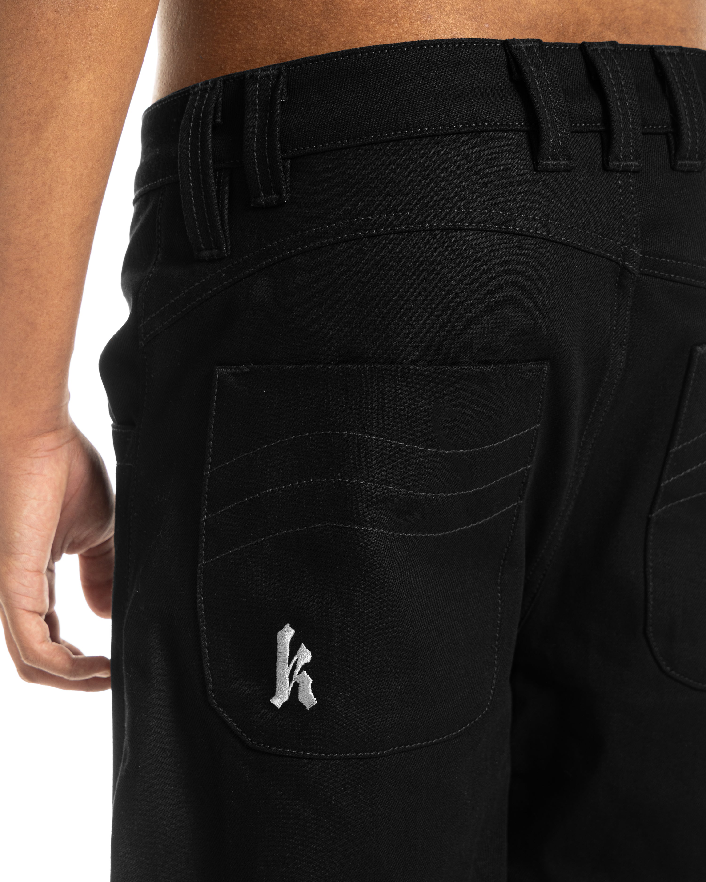 TAILWARD//DOUBLE BLACK RAW DENIM JEANS - Karmine