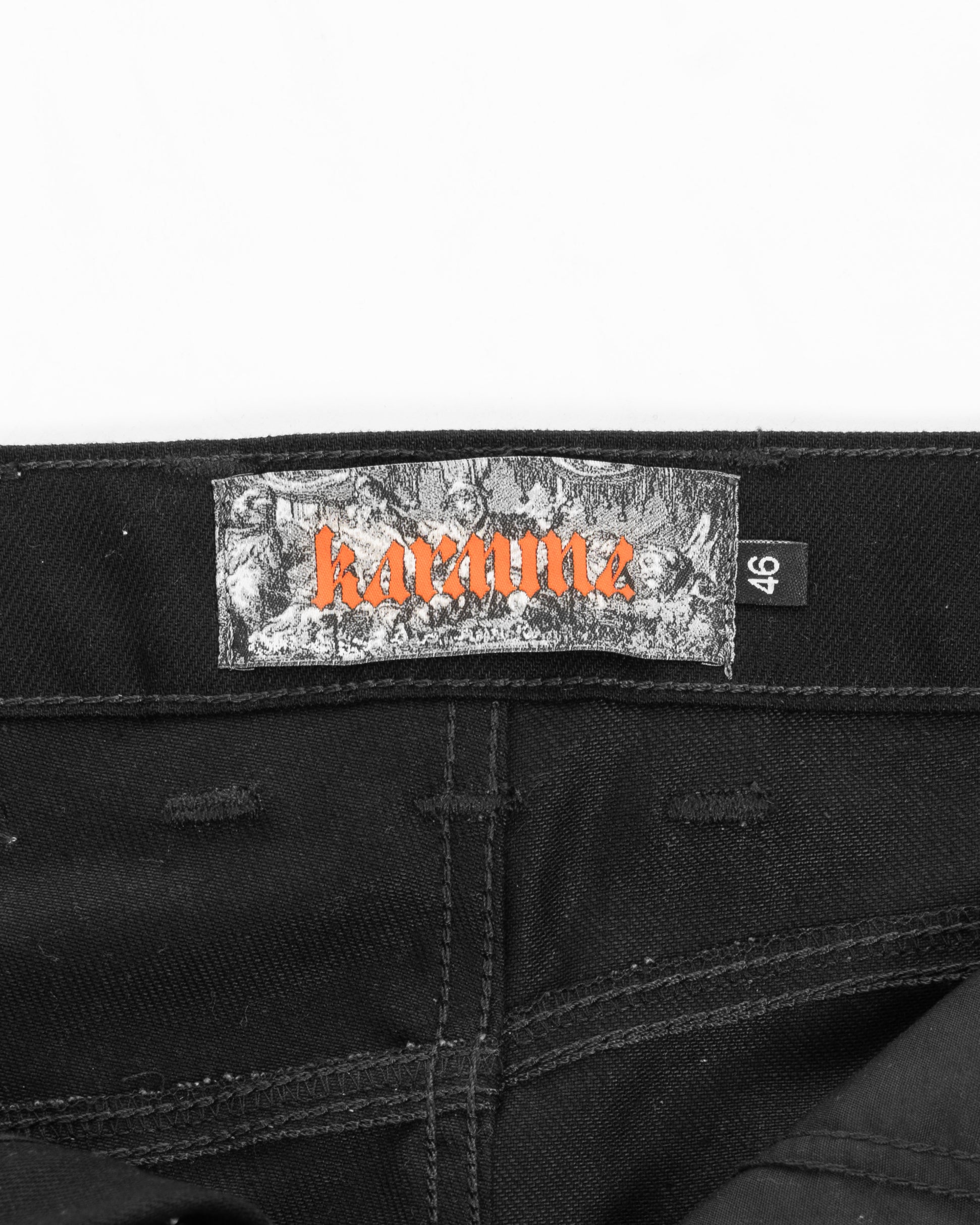 TAILWARD//DOUBLE BLACK RAW DENIM JEANS - Karmine