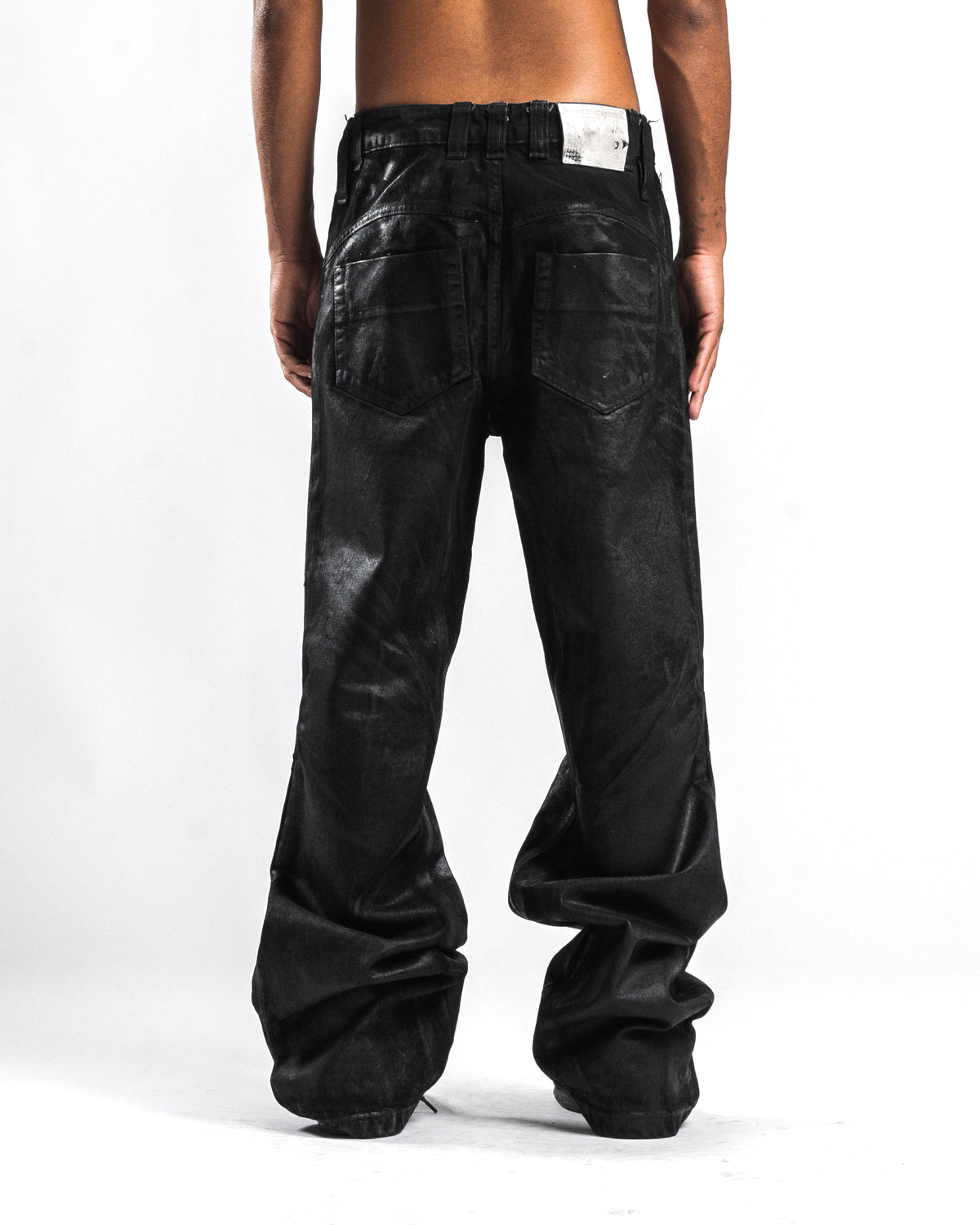 BLACK WAXED DENIM